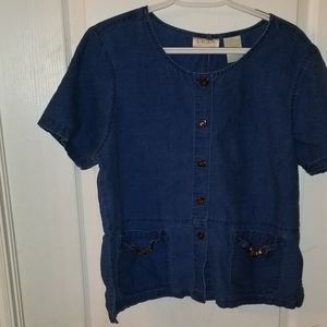 ERIKA COLLECTION Denim Blouse